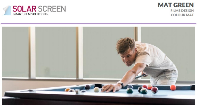 Декоративная матовая зеленая пленка Solar Screen Mat Green - 1,524 м - фото 1 - id-p888704001