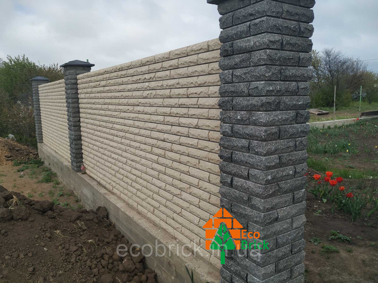 Цеглин облицювальний порожнистий ECOBRICK скеля