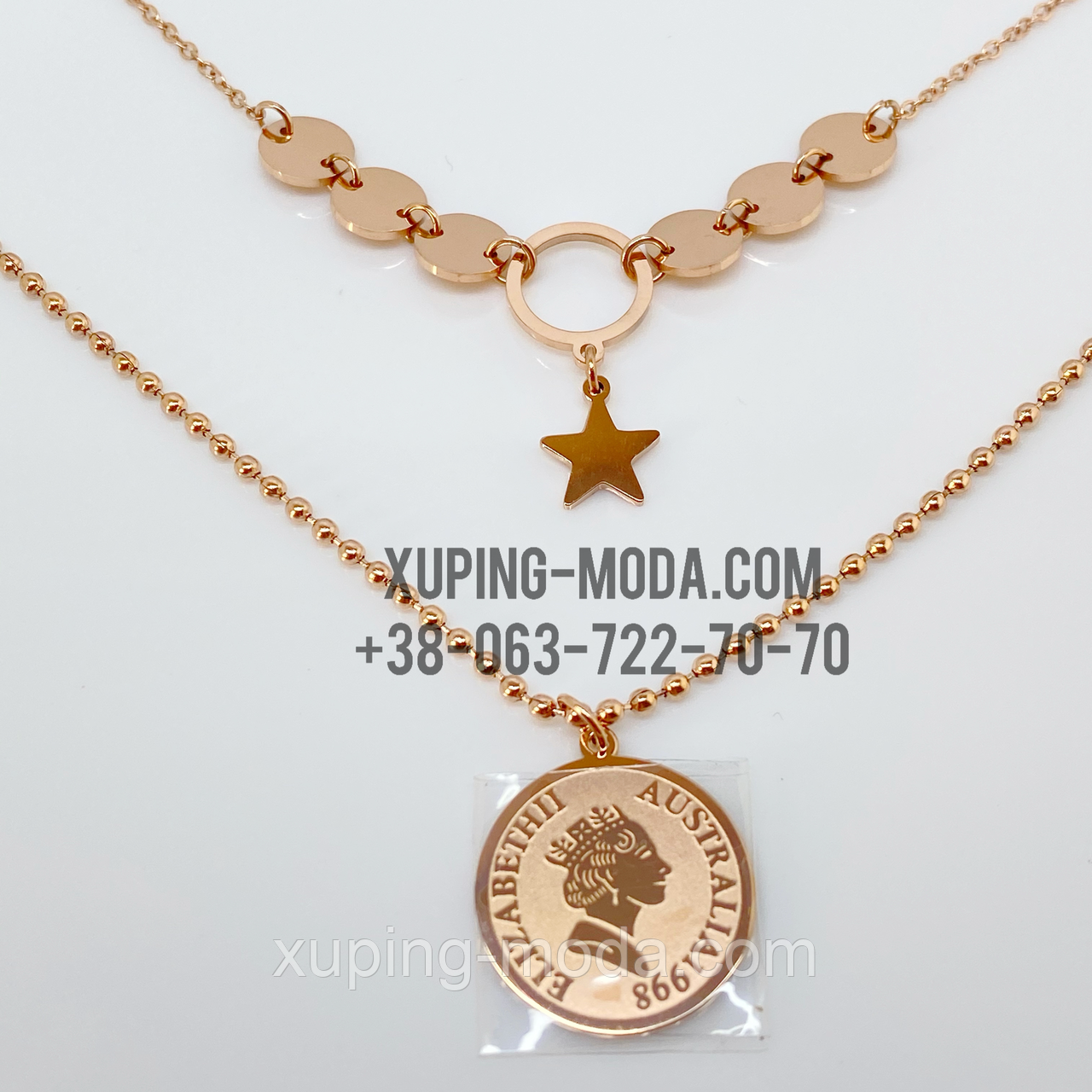 Підвіска Xuping. Подвійна підвіска, фото 1