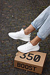 Жіночі кросівки Adidas Yeezy 350 білі 36-44 рр. Живе фото (топ ААА+), фото 10