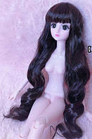 Парик для шарнирной куклы BJD 1/3, черный цвет волос