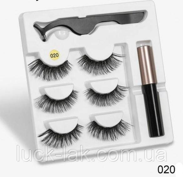 Магнітні вії 3 пари на магнітній підводці, фото 1