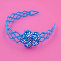 Обруч для волосся 6 шт кольоровий пластик квітка