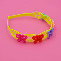 Обруч для волосся 6 шт кольоровий пластик метелика