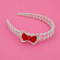 Обруч для волосся кольоровий пластик бант стрази