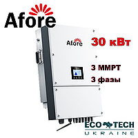 Сонячний мережевий інвертор Afore BNT030KTL + WiFi (3 фази, 30 кВт, 3 МРРТ)