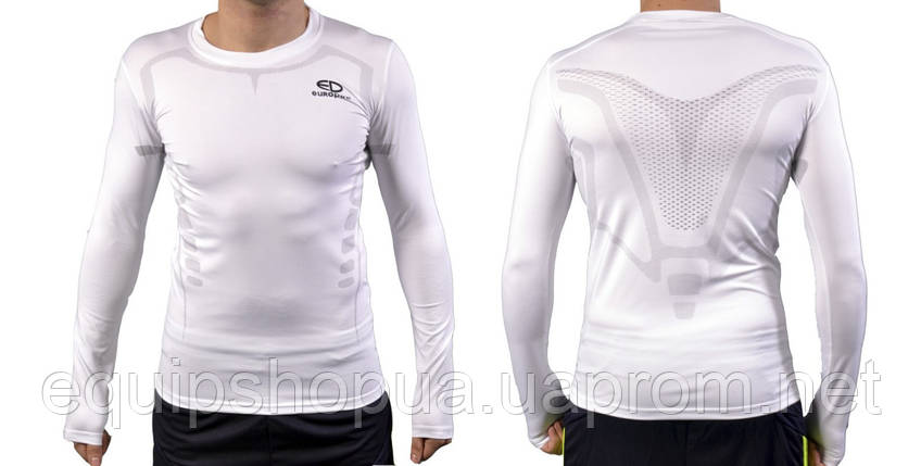 Футболка компресійна Europaw compression LS Top біла L (180-185см), фото 2