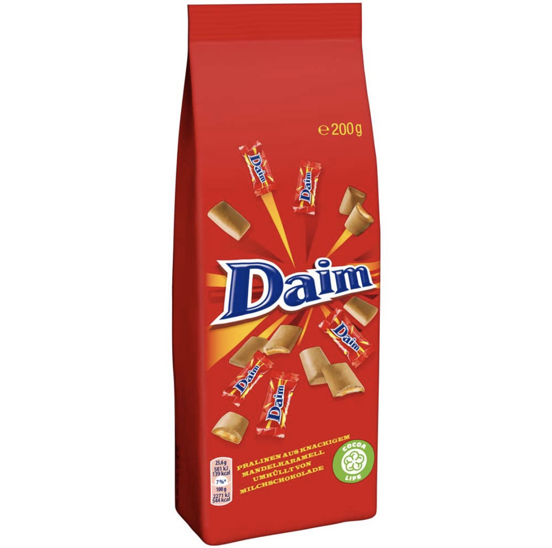 Daim Цукерки з хрусткою серцевиною з мигдалю і карамелі в молочному шоколаді 200g, фото 1