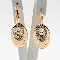 Сережки Овал зі стразами