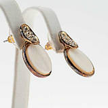 Сережки Біла емаль, фото 2