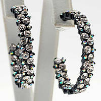 Сережки Чорні зі стразами