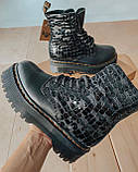 Демісезонні жіночі черевики Dr.Martens Jadon шкіряні чорні (мартинси жадон), фото 4
