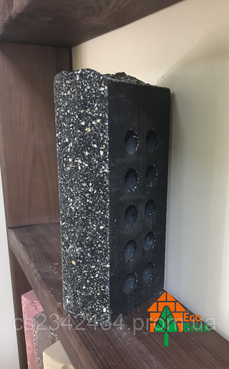 Цеглин облицювальний порожнистий ECOBRICK скеля тичок-ложок сірий