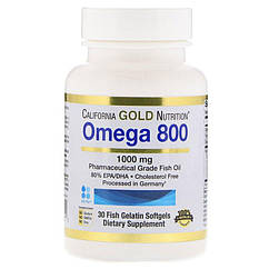 California Gold Nutrition Omega 800 mg EPA/DHA 30 softgels