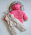 Дитячий зимовий комбінезон для дівчаток 92 розмір, зимові комплекти дитячі, фото 6