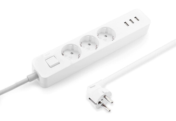 Мережевий фільтр Mi Power Strip (3 розетки + 3 USB-port) 16 А 2500 W, 250 V, White