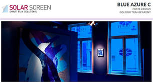 Декоративна глянсова лазурна плівка Solar Screen Blue Azure C 1.52 метра