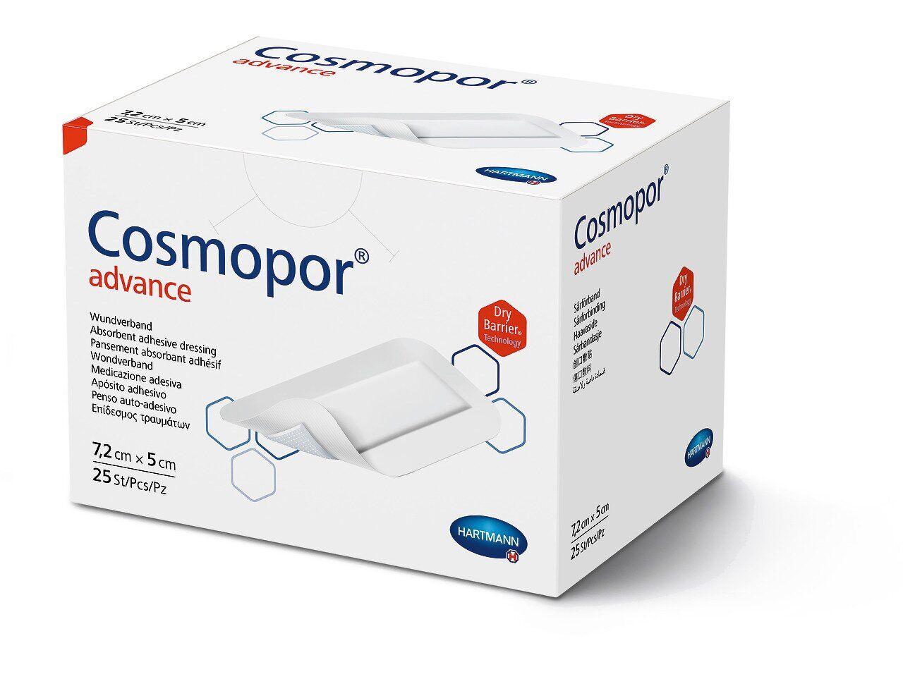 Пов'язка пластирна Hartmann Cosmopor advance 7,2см x 5см стерильна 1шт