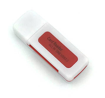 Картридер CR-003 USB All in One White_Red