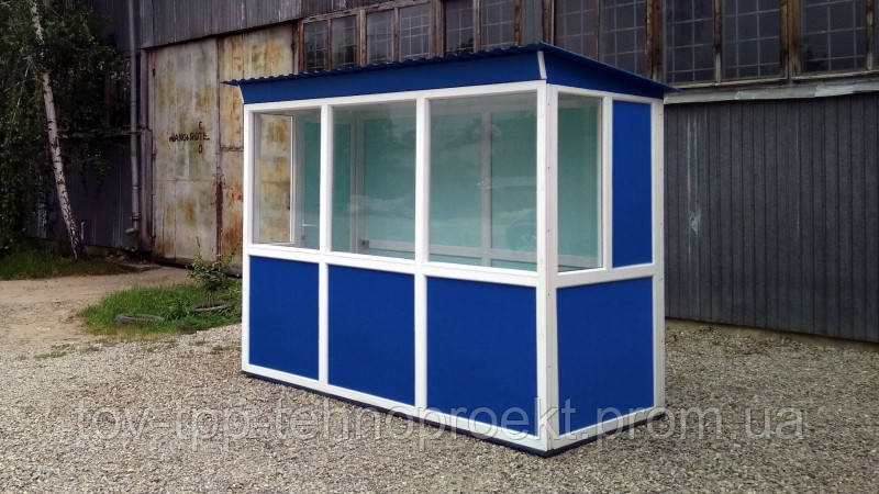 Пост охорони "Вагончик" 125 х 250 (см) з антивандальним покриттям