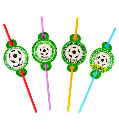 Трубочки на день народження "Футбол", 8 шт, фото 1