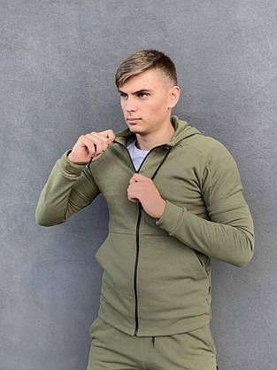 Костюм чоловічий спортивний Cosmo Intruder хакі Кофта толстовка + штани, фото 3
