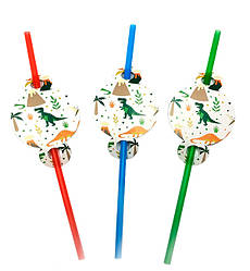 Трубочки на день народження "Діно", 8 шт