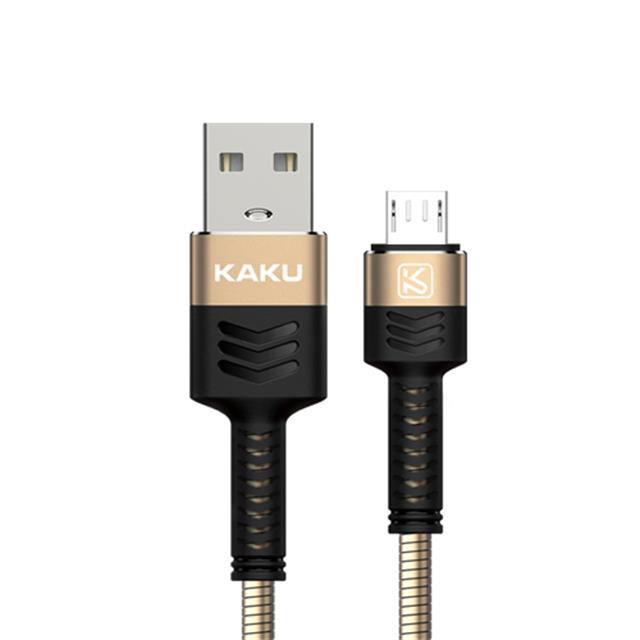 USB кабель Kaku KSC-069 USB - Micro USB 1m, металева оплітка - Gold