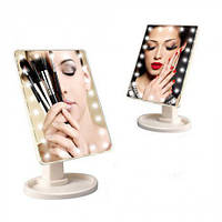 Настольное сенсорное зеркало для макияжа с подсветкой в 22 LED