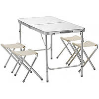 Набор для пикника складной стол + 4 стула 9300 Алюминиевый стол складной со стульями