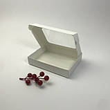 Коробка для пряника, 150*110*30 мм, з вікном, біла, фото 2