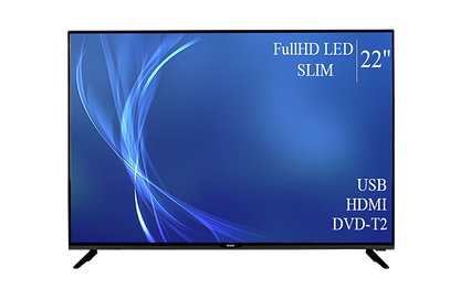 Телевізор Bravis 22" FullHD T2 USB Гарантія 1 РІК!(1080р)