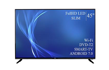 Телевізор Bravis 45" Smart-TV/Full HD/DVB-T2/USB Android 13.0