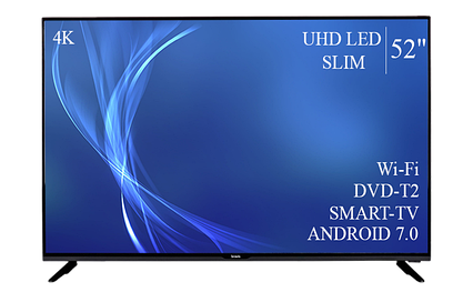 Телевізор Bravis 52" Smart-TV ULTRA HD T2 USB Гарантія 1 РІК!