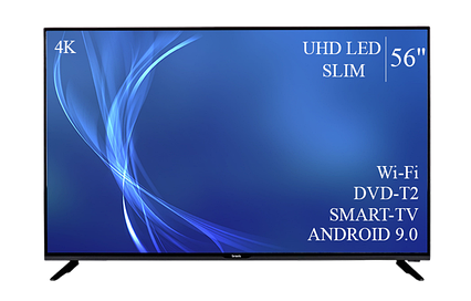 Телевізор Bravis 56" Smart-TV ULTRA HD T2 USB Гарантія 1 РІК!