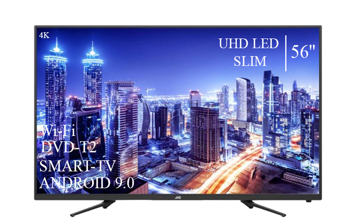Телевізор JVC 56" Smart-TV ULTRA HD T2 USB Android 13.0 Гарантія 1 РІК