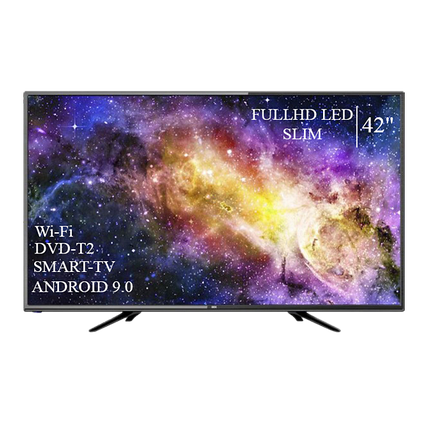 Телевізор DEX 42" Smart-TV FullHD T2 USB Гарантія 1 РІК Android 15.0 голосове введення