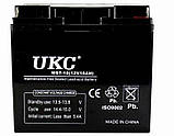 Акумулятор UKC Battery WST-18 12V 18A, фото 2