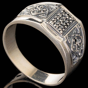 Перстень чоловічий з срібла 925 проби арт. 633к