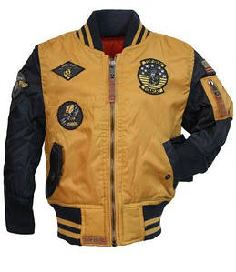 Дитячий бомбер Top Gun Kids Color Block MA-1 Bomber TGK1649 (Yellow/Navy)