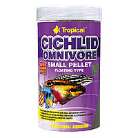 Сухий корм для акваріумних риб Tropical в гранулах «Cichlid Omnivore Small Pellet» 1 л (для всіх цихлид)
