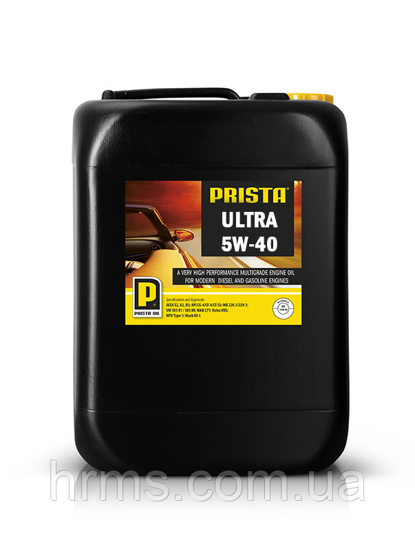 Масло моторне 5W-40 Prista Ultra 5W-40 каністра 20л A3/B4 SN/CF