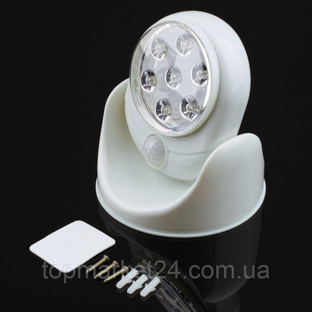 Сенсорный светильник с датчиком движения Light Angel, 7 мощных LED диодов, на батарейках, led свет - фото 3 - id-p1253305663