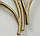 Настінний декор Листя Гінкго W 3 см, L 74 см алюміній золото Гранд Презент 1020380, фото 4