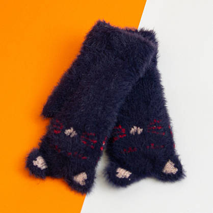 Оптом дитячі красиві зимові рукавиці 4-6 років №20-25-17, фото 4