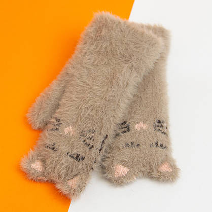 Оптом дитячі красиві зимові рукавиці 4-6 років №20-25-17, фото 2