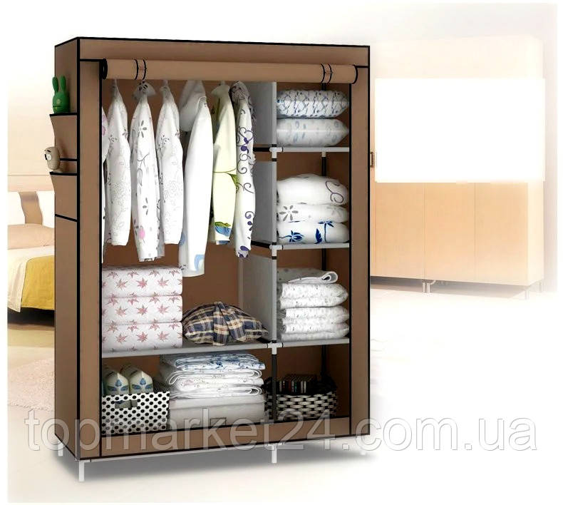 Тканевый шкаф складной STORAGE WARDROBE KM-105 90х45х170 см, органайзер для одежды,Шафа тканинна - фото 1 - id-p1253305843