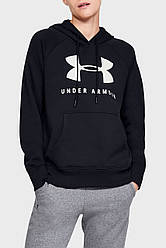 Чорний жіночий джемпер Under Armour RIVAL FLEECE SPORTSTYLE GRAPHIC 1348550-001