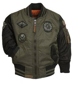 Дитячий бомбер Top Gun Kids Color Block MA-1 Bomber TGK1649 (Olive/Black)