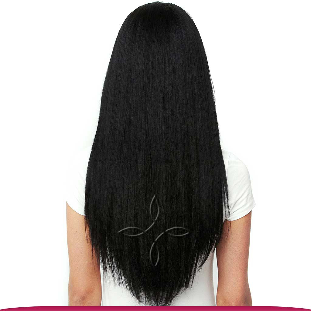 Натуральные Европейские Волосы на Заколках 50 см 140 грамм, Черный №01 - фото 5 - id-p169268467